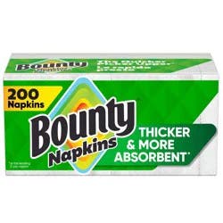 Bounty Napkins - White - 200ct: Diamond Pattern, Paper Material, Lunch Style