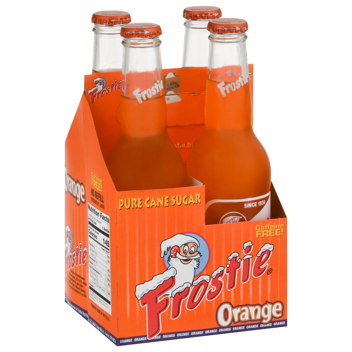 slide 4 of 9, Frostie Pure Cane Sugar Orange - 4 ct, 12 oz