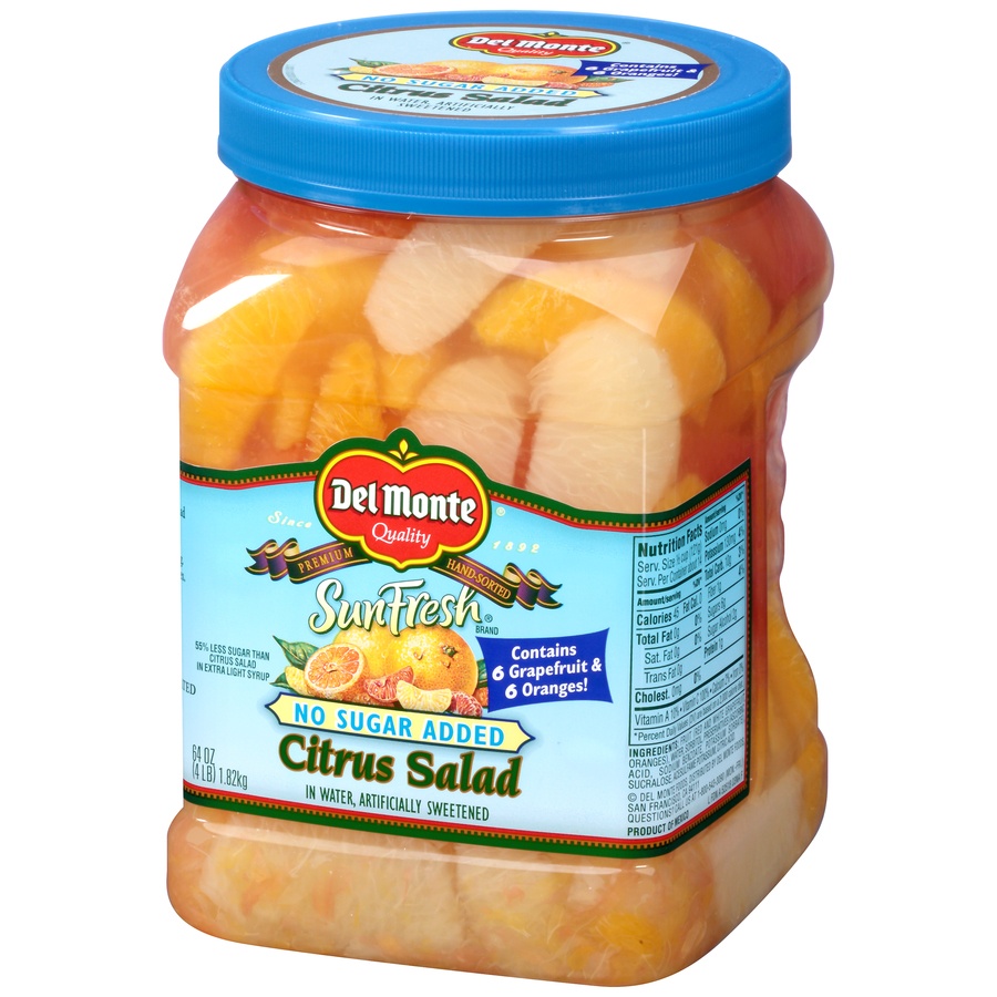 slide 7 of 8, Del Monte No Sugar Added Citrus Salad 64 oz, 64 oz