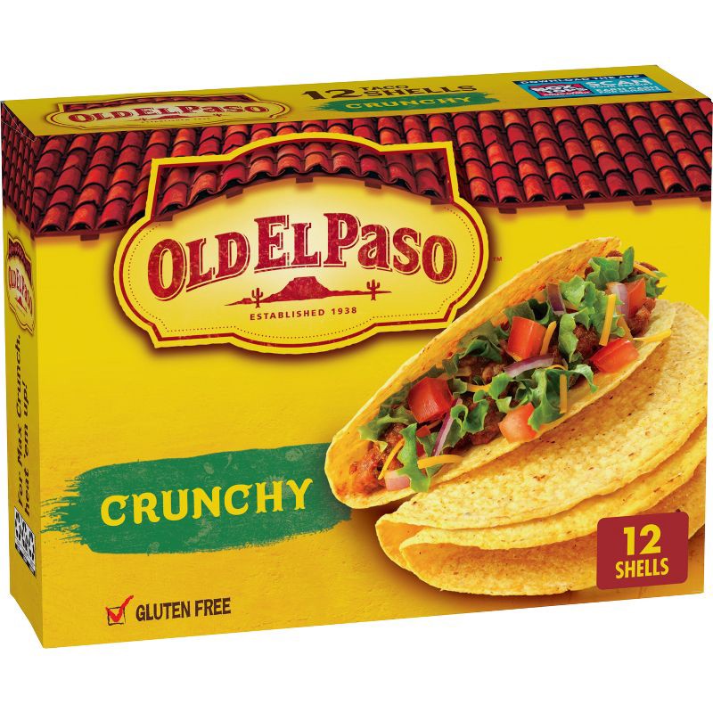 slide 1 of 10, Old El Paso Gluten Free Vegan Crunchy Taco Shells - 12pk/4.6oz, 12 ct; 4.6 oz