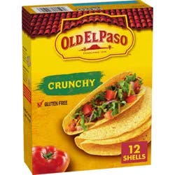 Old El Paso Gluten Free Vegan Crunchy Taco Shells - 12pk/4.6oz: No Artificial Flavors, No Artificial Sweeteners, Plant-Based