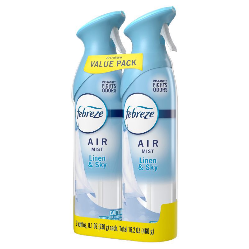 slide 12 of 12, Febreze Air Mist Odor-Fighting Air Freshener - Linen & Sky - 8.1oz/2ct, 8.1 oz, 2 ct