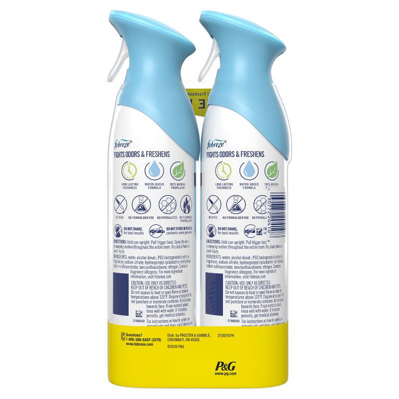 slide 2 of 12, Febreze Air Mist Odor-Fighting Air Freshener - Linen & Sky - 8.1oz/2ct, 8.1 oz, 2 ct