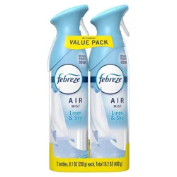Febreze Air Mist Odor-Fighting Air Freshener - Linen & Sky - 8.1oz/2ct