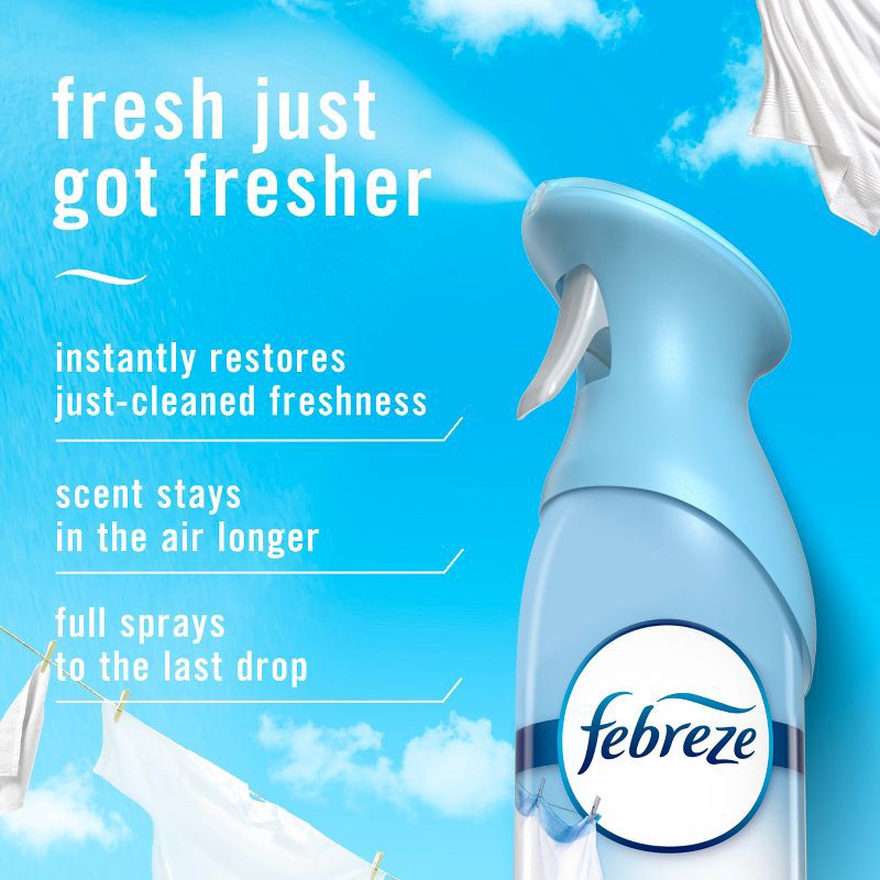 slide 4 of 12, Febreze Air Mist Odor-Fighting Air Freshener - Linen & Sky - 8.1oz, 8.1 oz