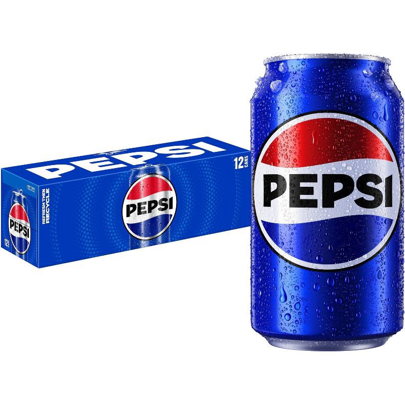 slide 1 of 9, Pepsi Cola Soda - 12pk/12 fl oz Cans, 12 ct; 12 fl oz