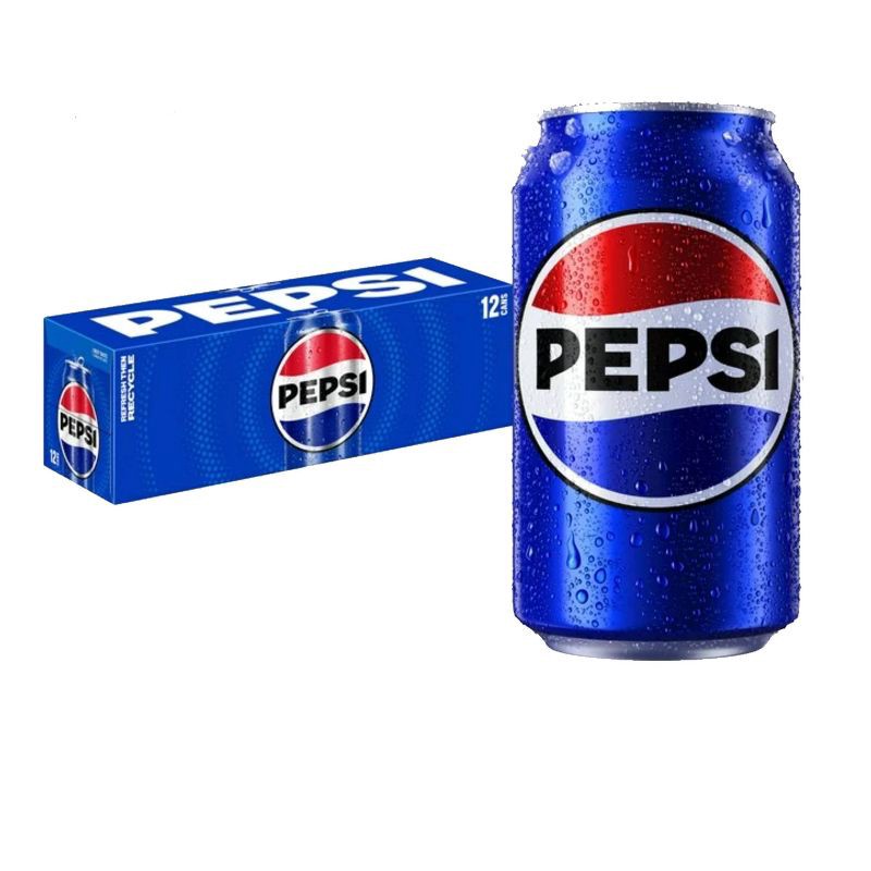 slide 1 of 8, Pepsi Cola Soda - 12pk/12 fl oz Cans, 12 ct; 12 fl oz