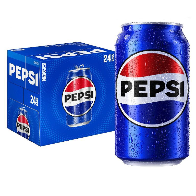 slide 1 of 9, Pepsi Cola Soda- 24pk/12 fl oz Cans, 24 ct; 12 fl oz