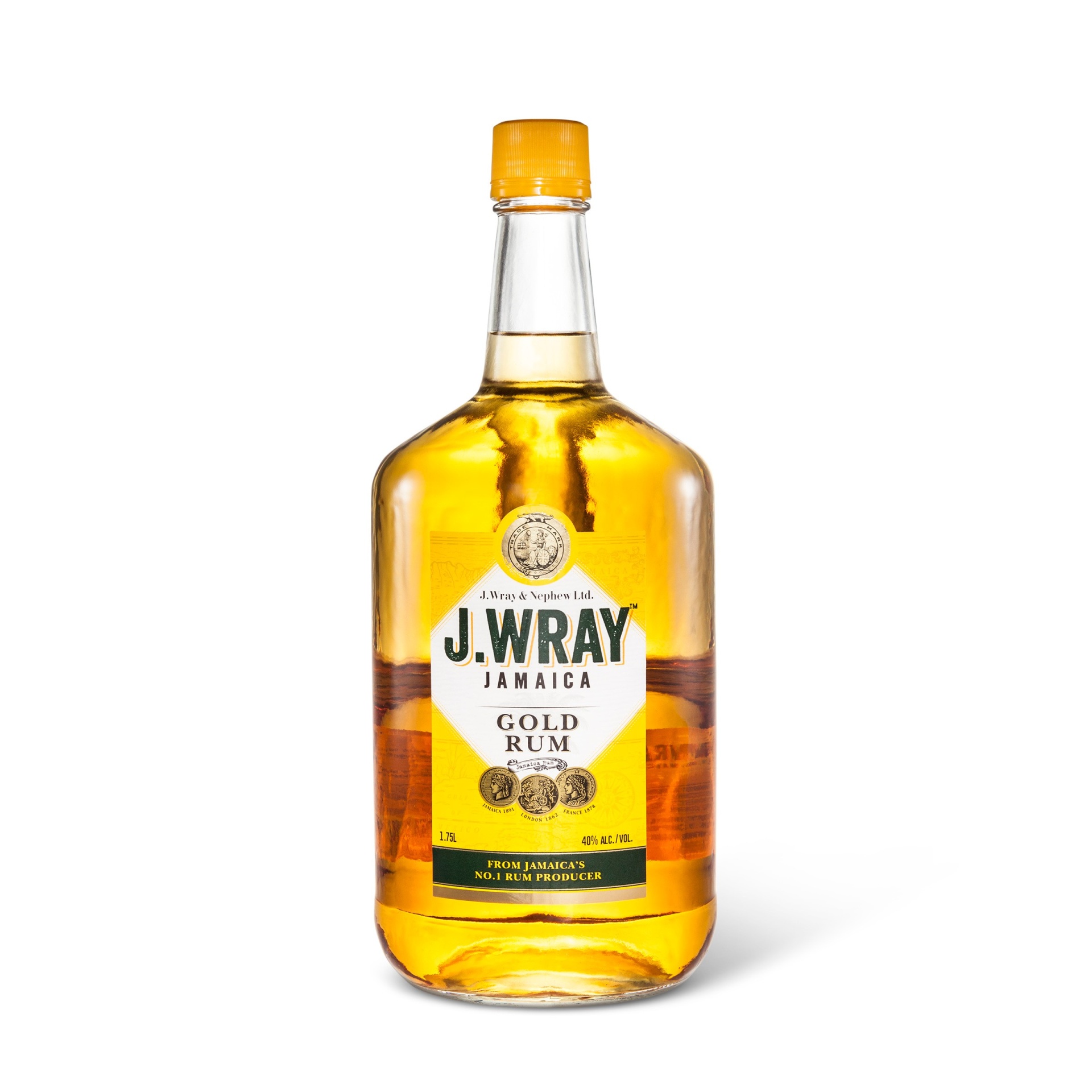 slide 1 of 2, J. Wray J.Wray Gold Rum Bottle, 1.75 liter