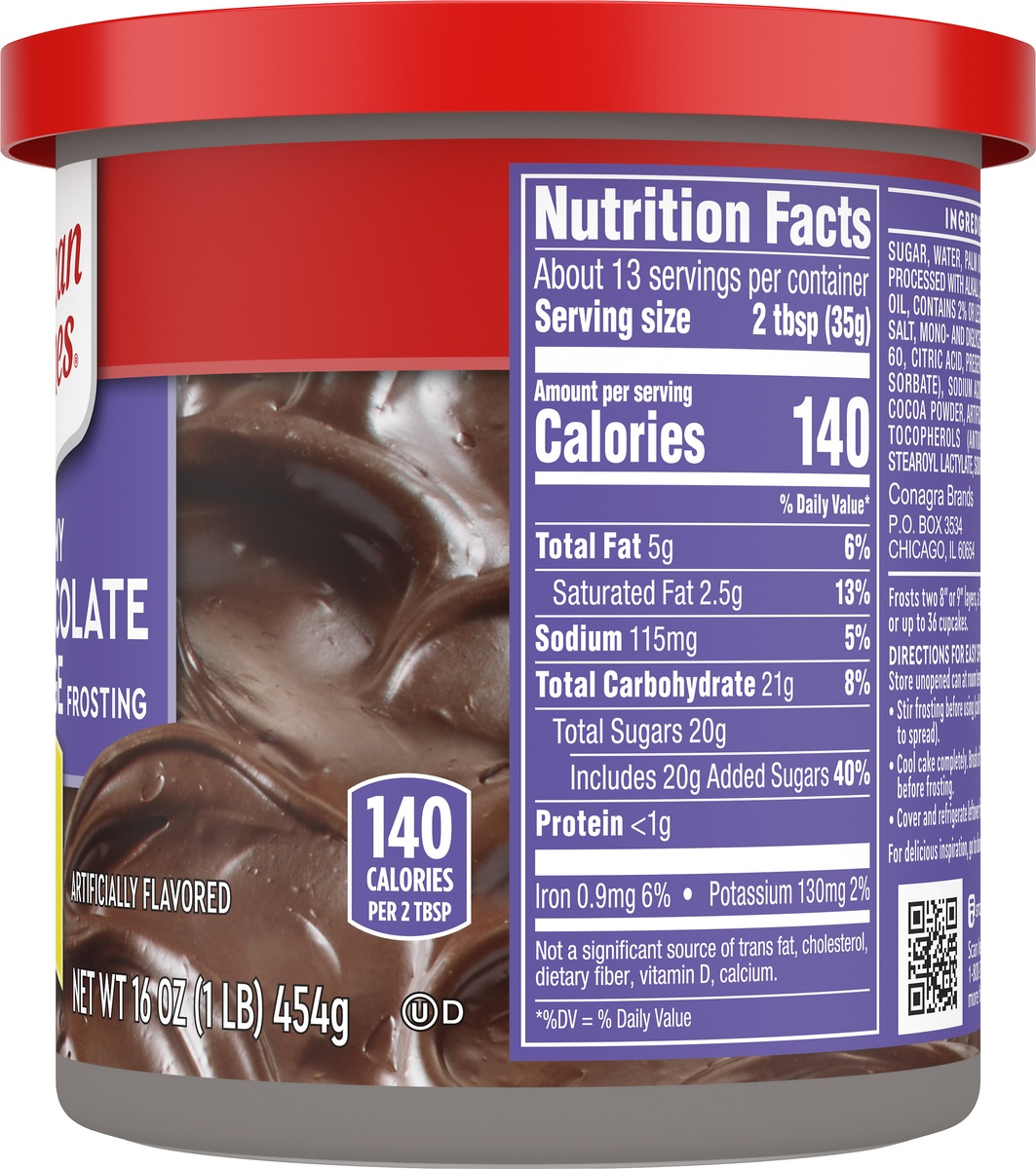 slide 8 of 9, Duncan Hines Creamy Dark Chocolate Fudge Frosting, 16 OZ, 16 oz