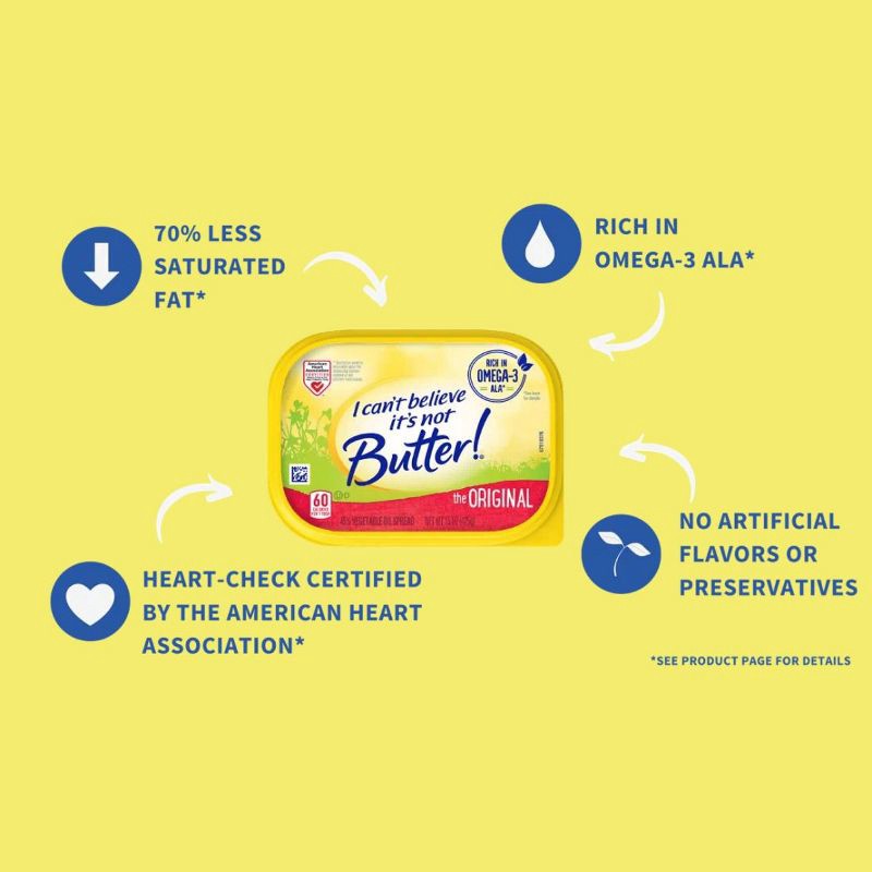 slide 2 of 14, I Can't Believe It's Not Butter! Original Buttery Spread - 15oz, 15 oz