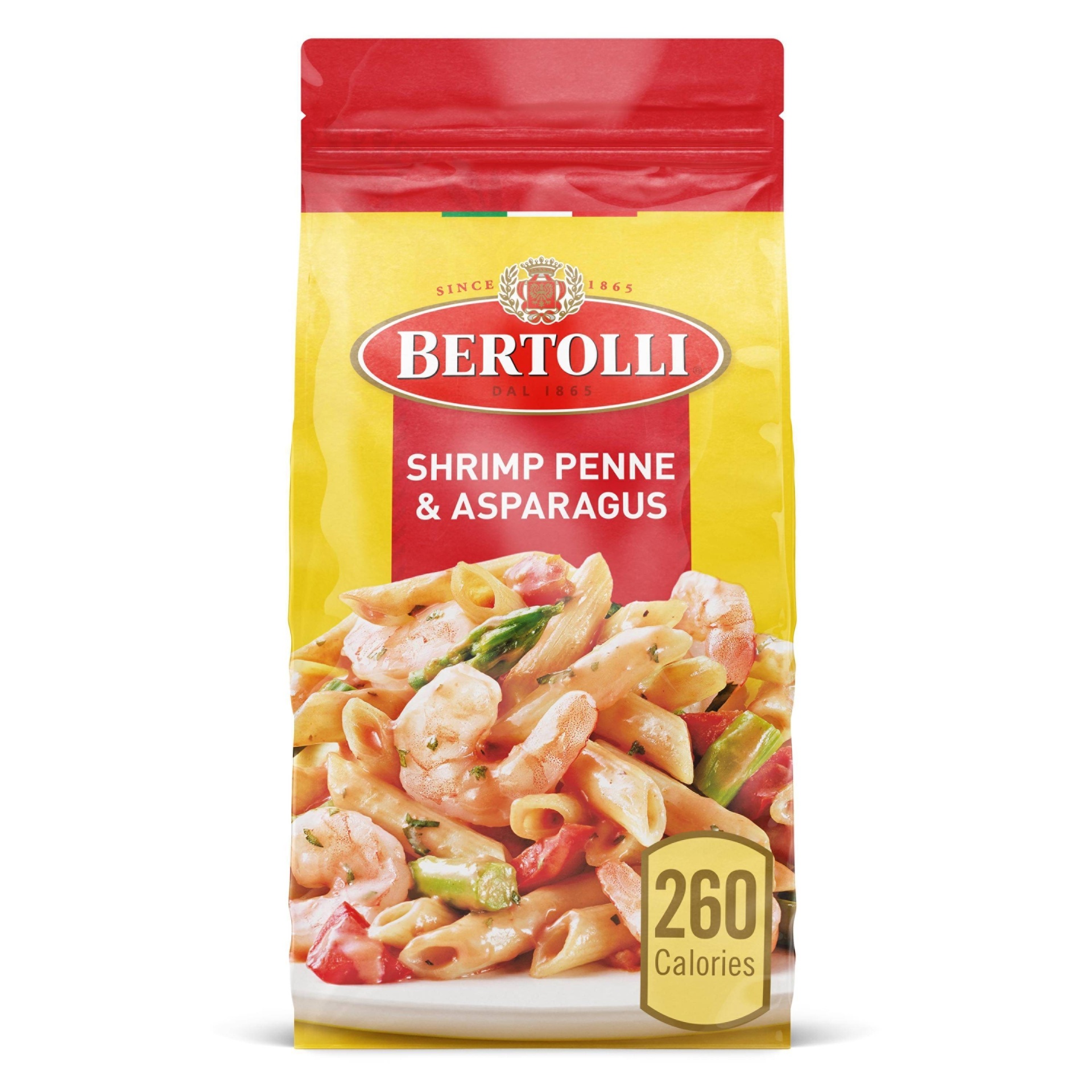 slide 1 of 3, Bertolli Frozen Shrimp Penne & Asparagus, 22 oz