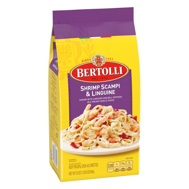 slide 2 of 6, Bertolli Frozen Shrimp Scampi & Linguine - 22oz, 22 oz