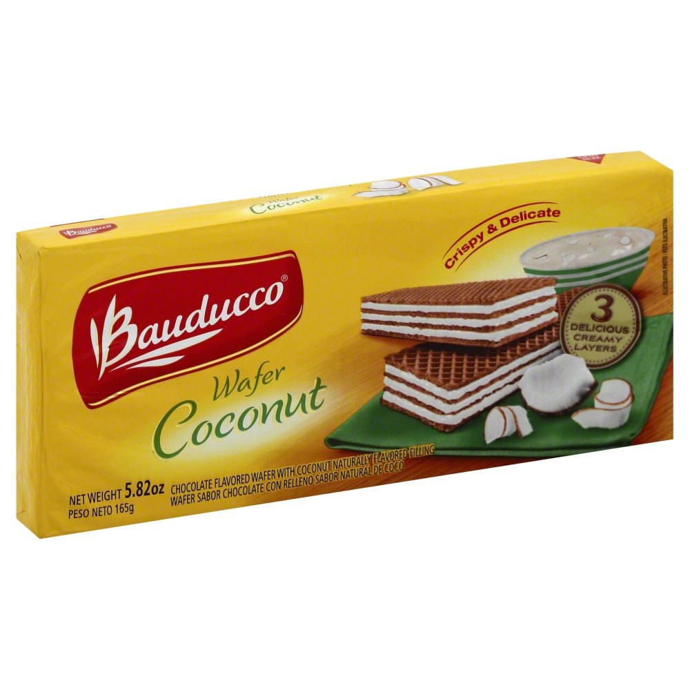 slide 1 of 1, Bauducco Wafer Cookies Coconut, 5.82 oz