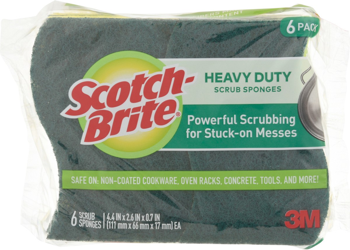slide 12 of 12, Scotch-Brite Heavy Duty Scrub Sponges - 6ct, 6 ct