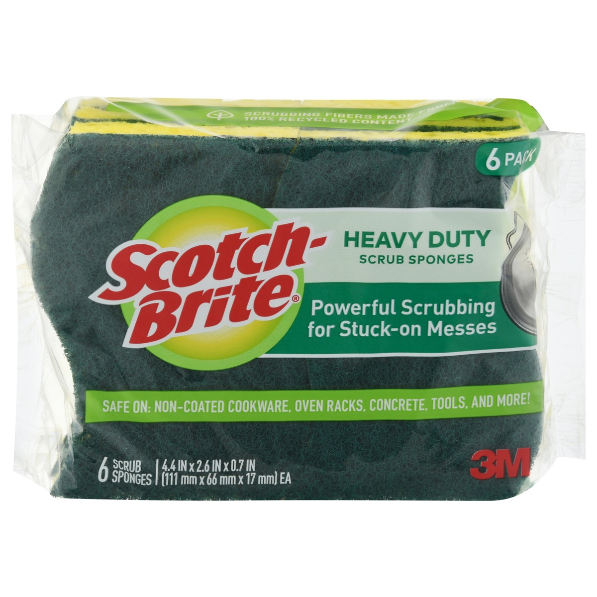 slide 1 of 13, Scotch-Brite Heavy Duty Scrub Sponge, 6 ct