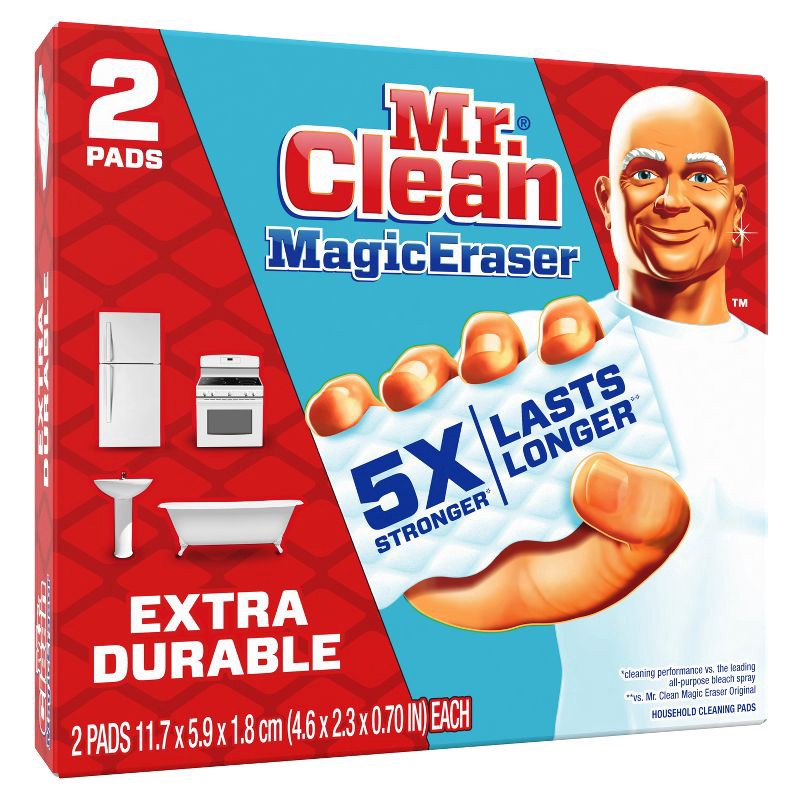 slide 2 of 4, Mr. Clean Extra Durable Scrub Magic Eraser Sponges - 2ct, 2 ct