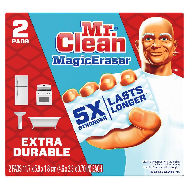slide 3 of 4, Mr. Clean Extra Durable Scrub Magic Eraser Sponges - 2ct, 2 ct