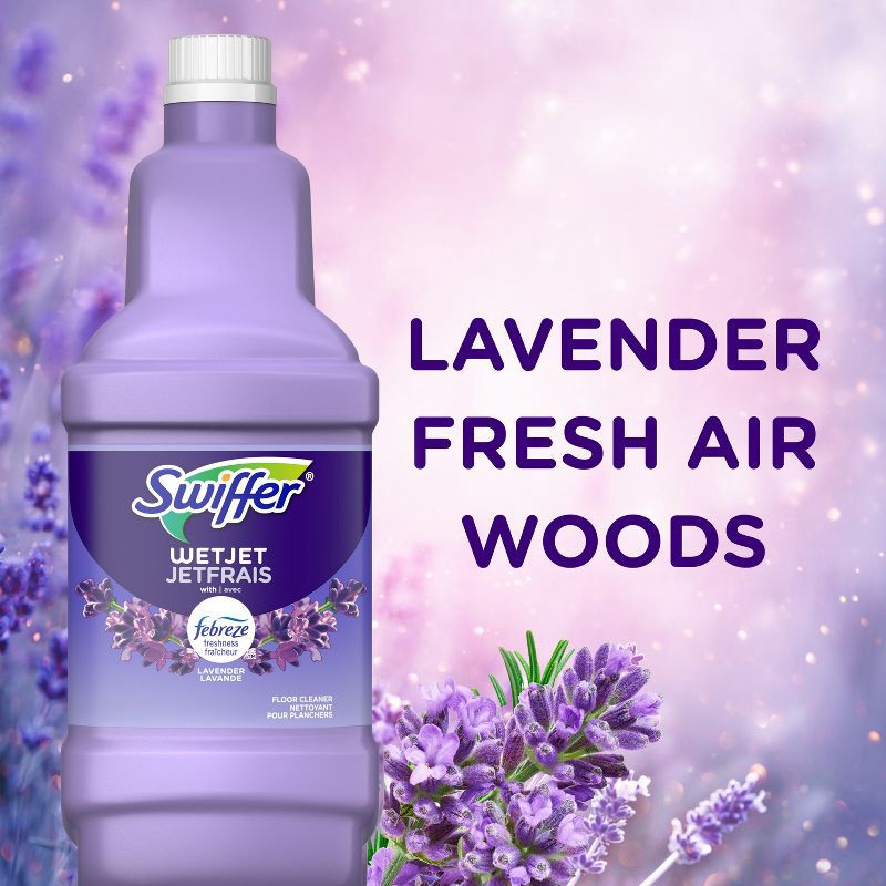 slide 4 of 10, Swiffer WetJet Mop Liquid Refill Solution - Lavender - 84.4 fl oz/2ct, 84.4 fl oz, 2 ct