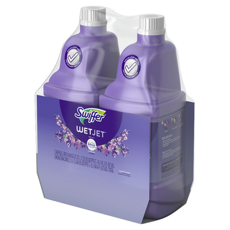 slide 9 of 10, Swiffer WetJet Mop Liquid Refill Solution - Lavender - 84.4 fl oz/2ct, 84.4 fl oz, 2 ct