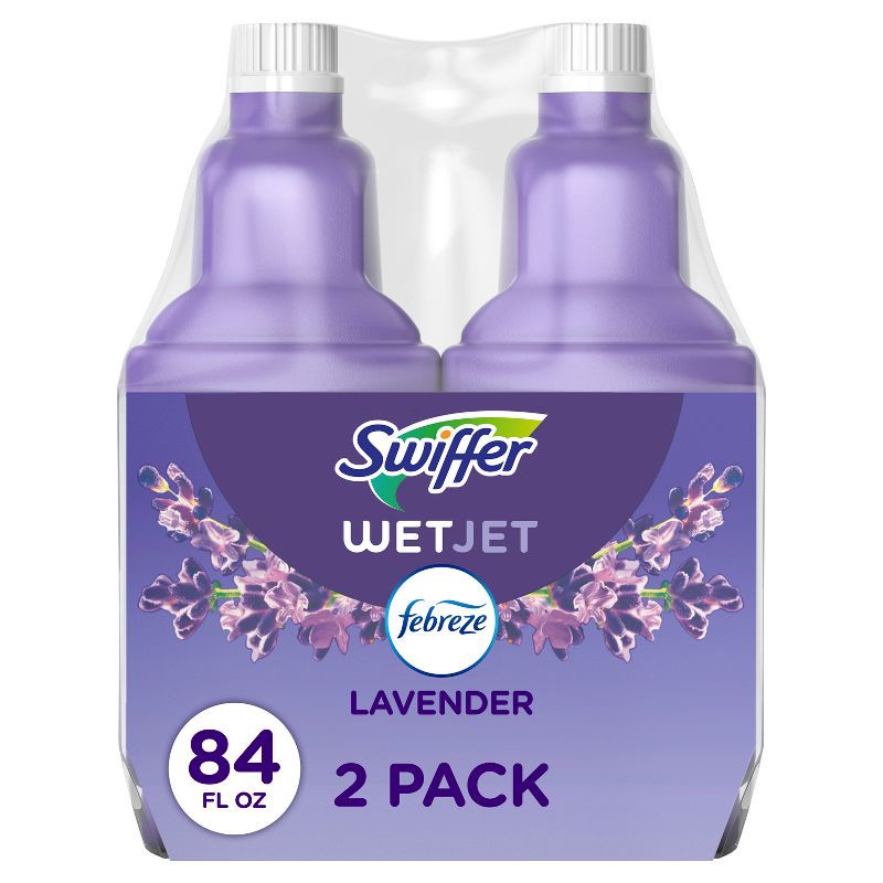 slide 1 of 10, Swiffer WetJet Mop Liquid Refill Solution - Lavender - 84.4 fl oz/2ct, 84.4 fl oz, 2 ct