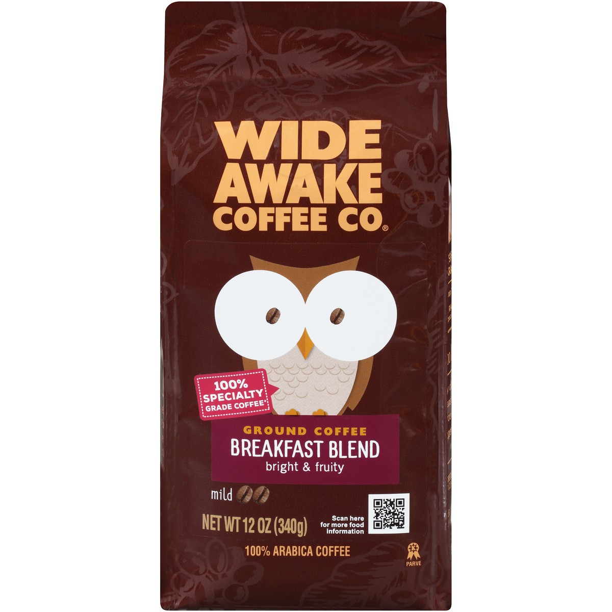 slide 1 of 9, Wide Awake Coffee Co. Mild Roast Breakfast Blend 100% Arabica Ground Coffee - 12 oz, 12 oz