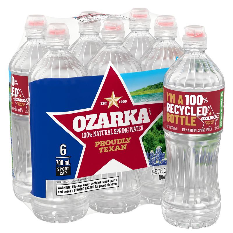 slide 1 of 9, Ozarka Brand 100% Natural Spring Water - 6pk/23.7 fl oz Bottles, 6 ct; 23.7 fl oz