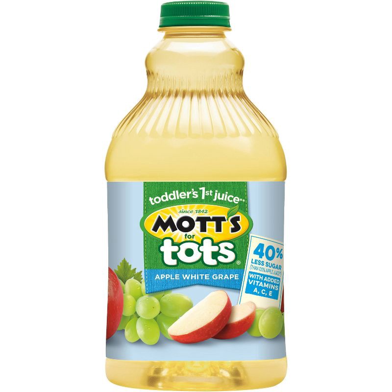 slide 1 of 3, Mott's for Tots Apple White Grape Juice - 64 fl oz Bottle, 64 fl oz