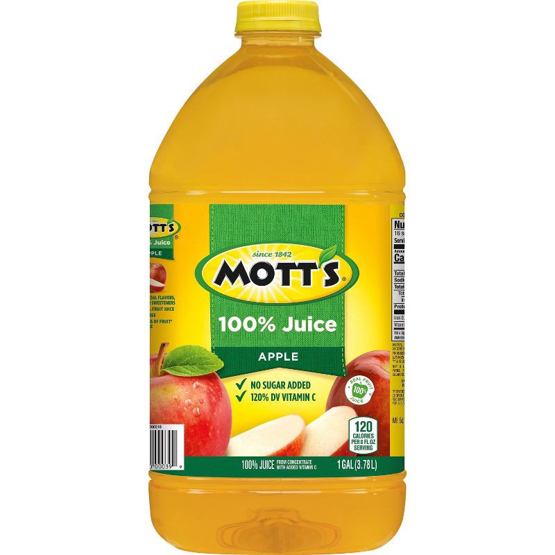 slide 2 of 9, Mott's 100% Original Apple Juice - 128 fl oz Bottle, 128 fl oz