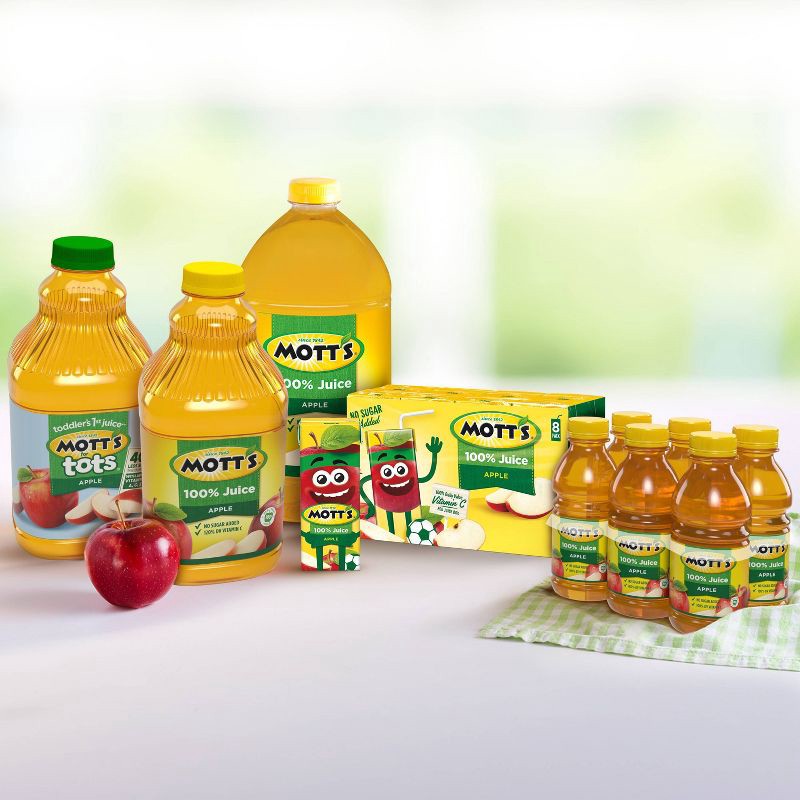 slide 4 of 9, Mott's 100% Original Apple Juice - 128 fl oz Bottle, 128 fl oz