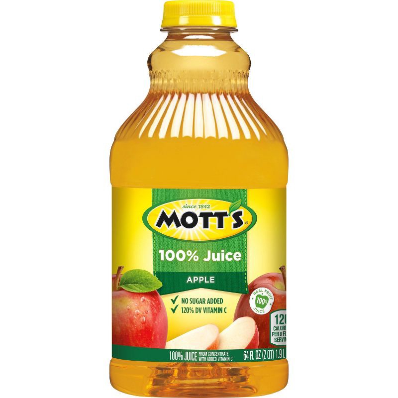slide 2 of 9, Mott's 100% Original Apple Juice - 64 fl oz Bottle, 64 fl oz