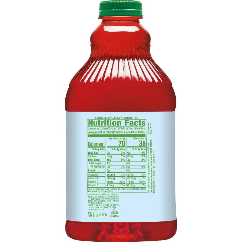 slide 3 of 4, Mott's for Tots Fruit Punch Juice - 64 fl oz Bottle, 64 fl oz