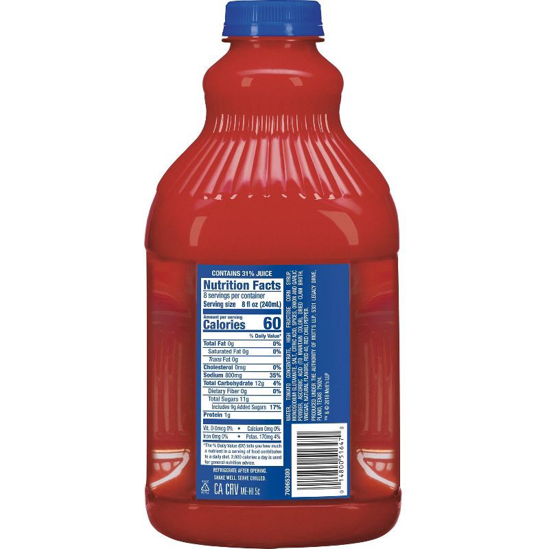 slide 3 of 7, Clamato Original Tomato Cocktail Drink - 64 fl oz Bottle, 64 fl oz