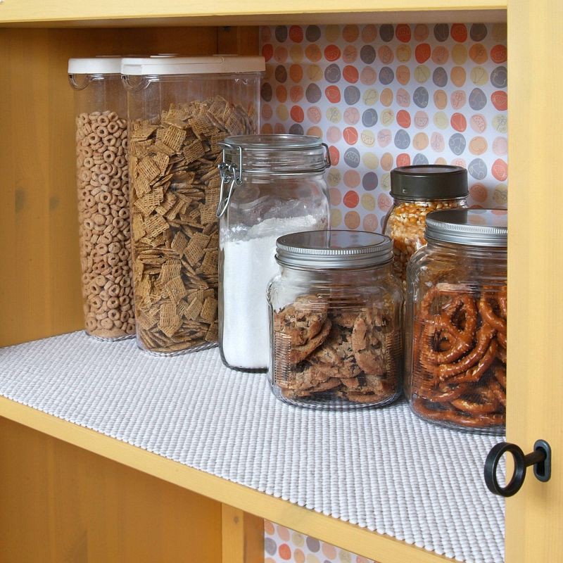 slide 4 of 4, Con-Tact Brand Grip Premium Non-Adhesive Shelf Liner- Thick Grip White (18''x 8'): Drawer & Cabinet Liners, 1 ct