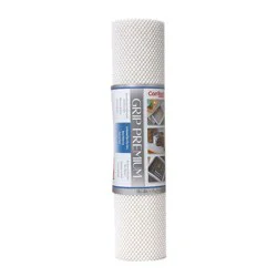 Con-Tact Brand Grip Premium Non-Adhesive Shelf Liner- Thick Grip White (18''x 8'): Drawer & Cabinet Liners