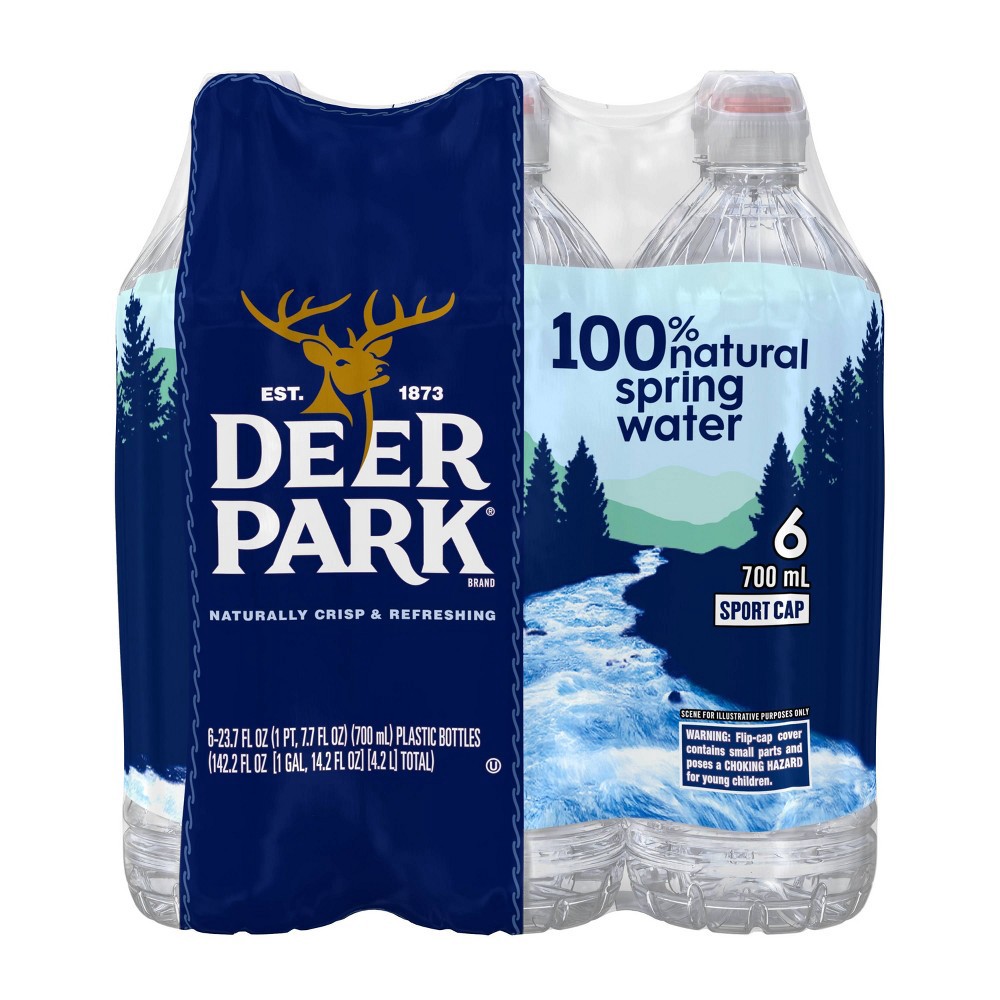 slide 7 of 8, Deer Park Brand 100% Natural Spring Water, 6 ct; 23.7 fl oz