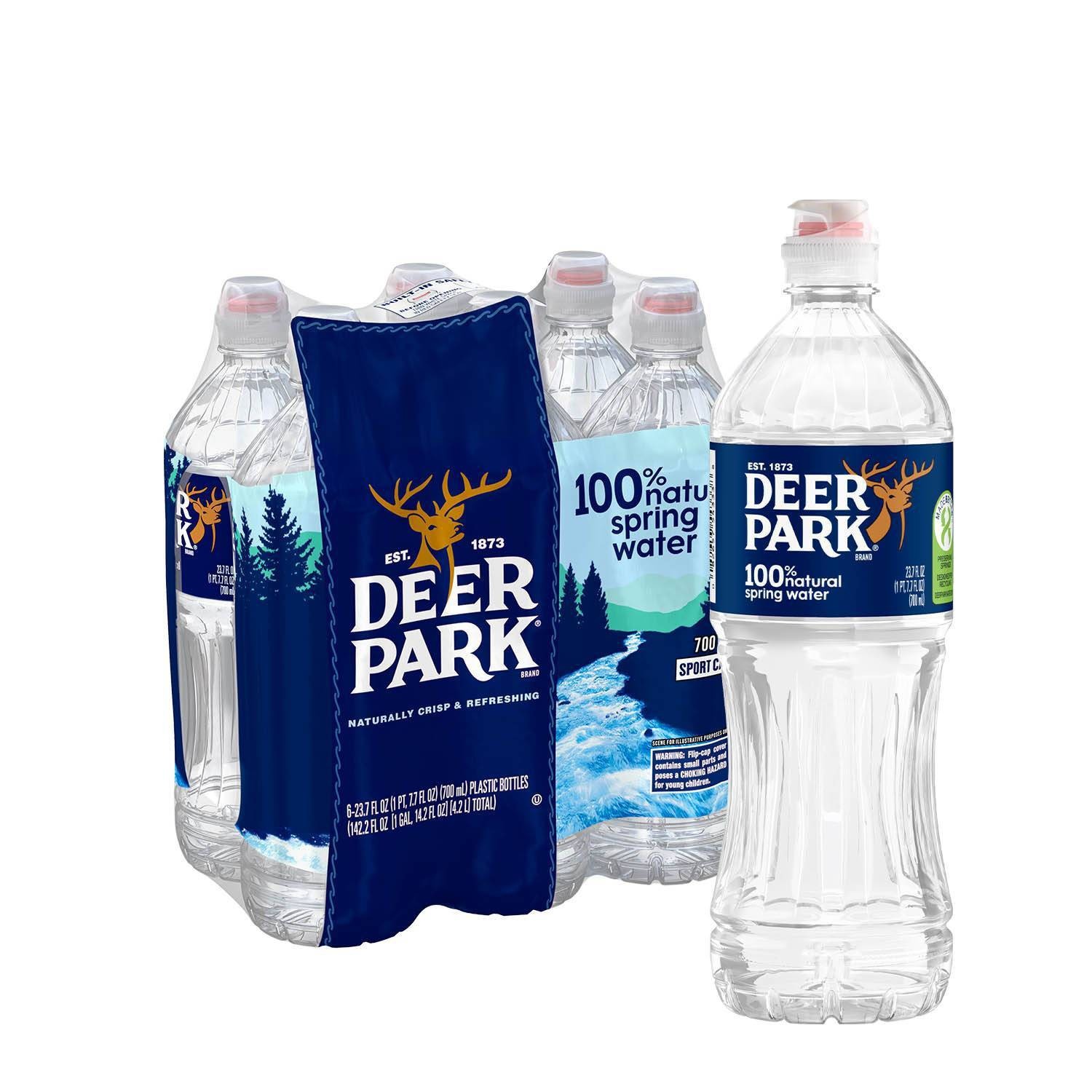 slide 1 of 8, Deer Park Brand 100% Natural Spring Water, 6 ct; 23.7 fl oz