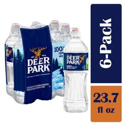 Deer Park Spring Water - 6 Pack/23.7 Fl Oz Sports Bottle with Flip Cap