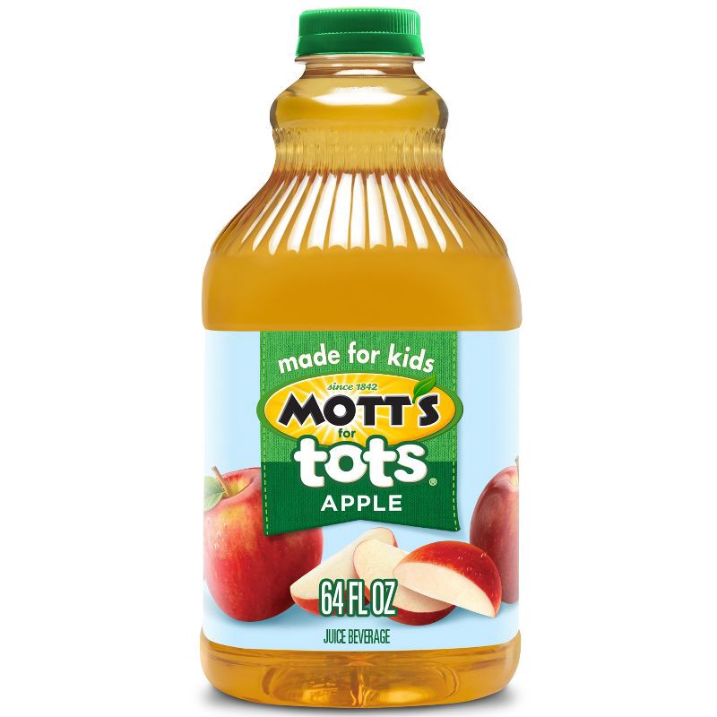 slide 1 of 9, Mott's for Tots Apple Juice - 64 fl oz Bottle: Gluten-Free, No Artificial Sweeteners, 64 fl oz