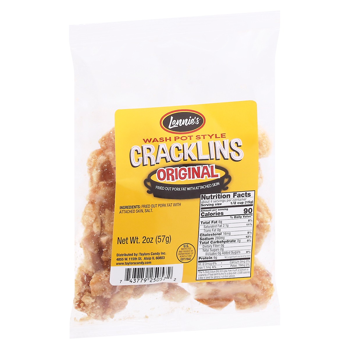 slide 4 of 12, Taylor's Wash Pot Style Original Cracklins 2 oz, 2 oz