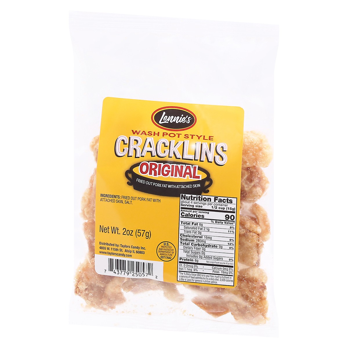 slide 6 of 12, Taylor's Wash Pot Style Original Cracklins 2 oz, 2 oz