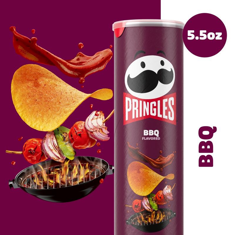 slide 7 of 9, Pringles Snack Stacks BBQ Flavored Potato Crisps Chips - 5.5oz, 5.5 oz
