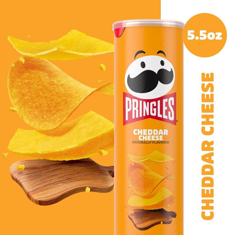 slide 4 of 9, Pringles Cheddar Cheese Potato Crisps Chips - 5.5oz, 5.5 oz
