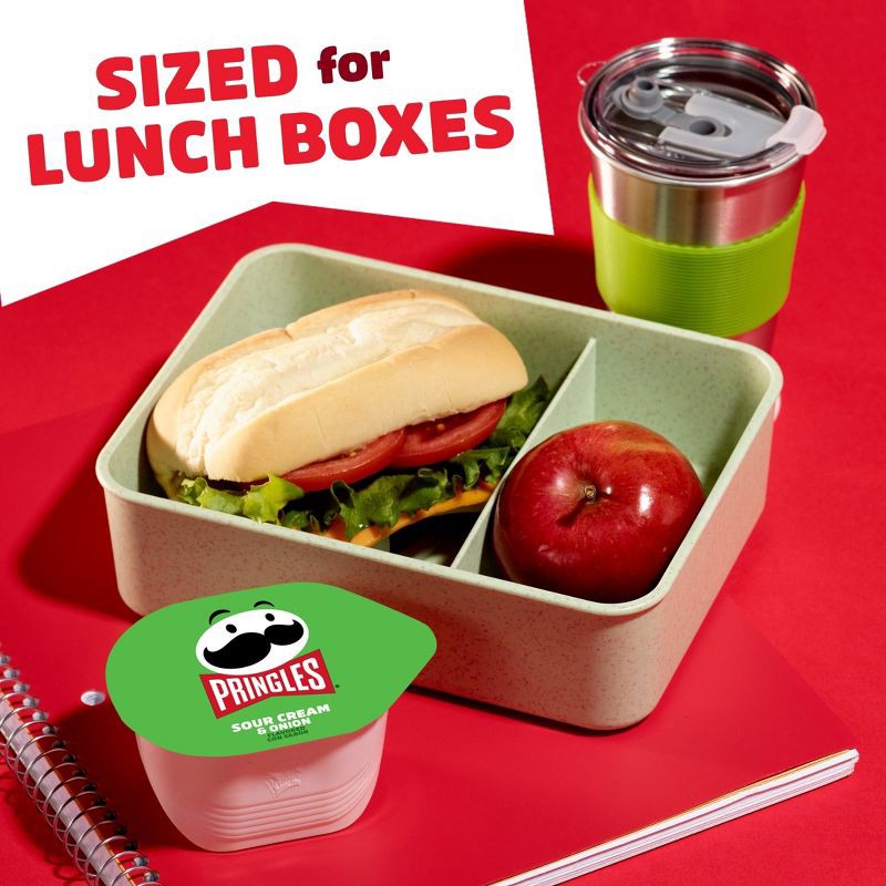 slide 3 of 6, Pringles Snack Cups Sour Cream & Onion Potato Crisps Chips Multipack - 8.8oz/12ct, 8.8 oz, 12 ct