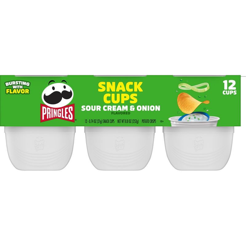 slide 6 of 6, Pringles Snack Cups Sour Cream & Onion Potato Crisps Chips Multipack - 8.8oz/12ct, 8.8 oz, 12 ct