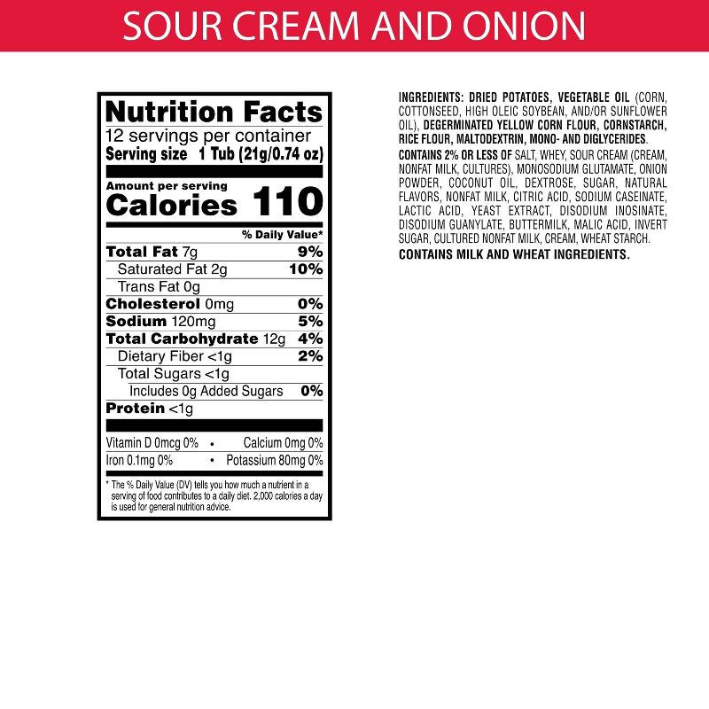 slide 7 of 12, Pringles Snack Stacks Sour Cream & Onion Potato Crisps Chips - 8.8oz/12ct, 8.8 oz, 12 ct