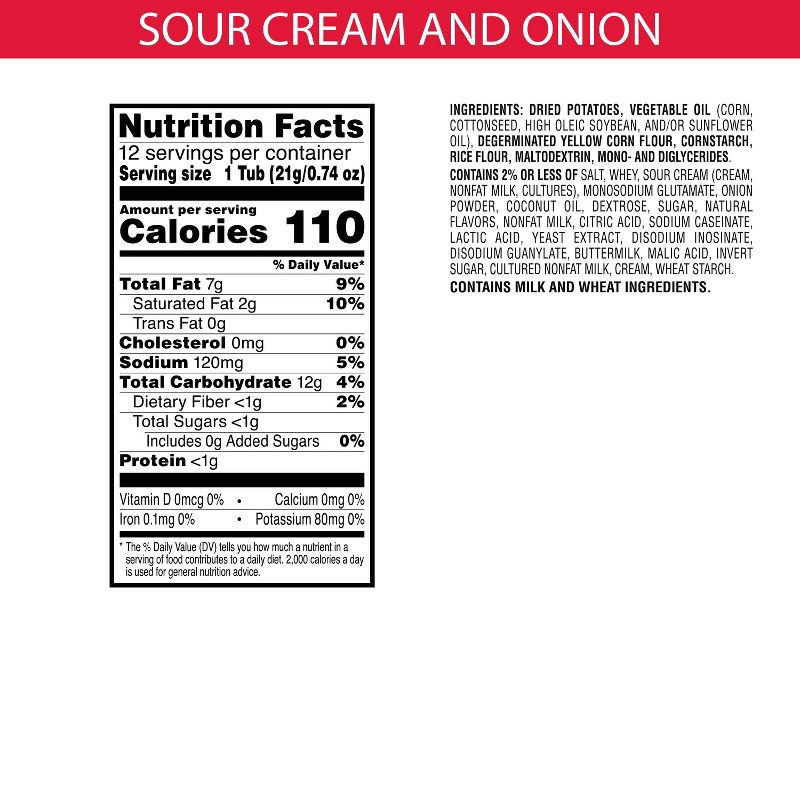 slide 9 of 12, Pringles Snack Stacks Sour Cream & Onion Potato Crisps Chips - 8.8oz/12ct, 8.8 oz, 12 ct