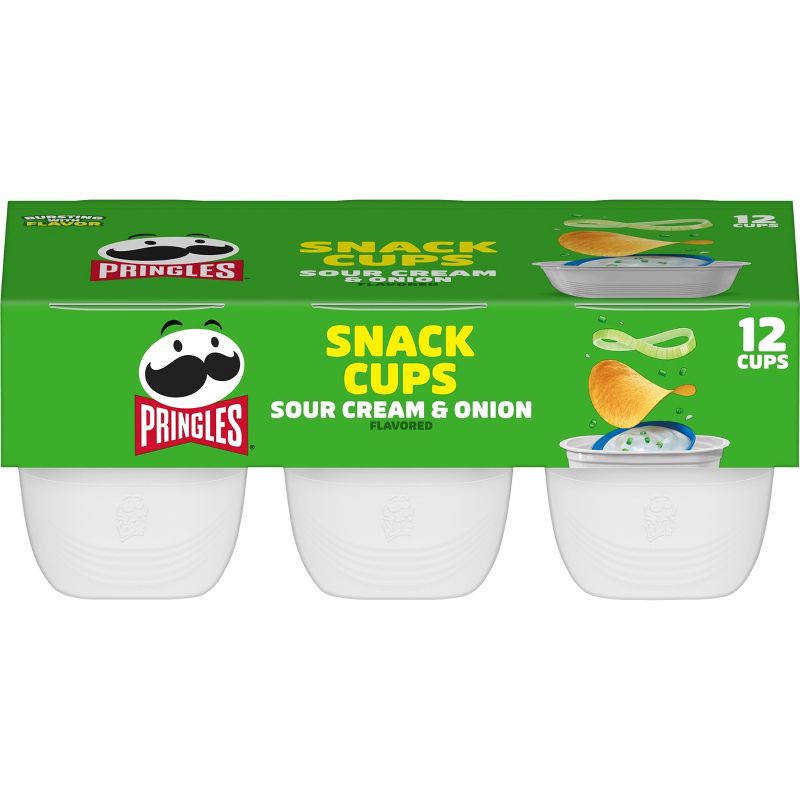 slide 1 of 6, Pringles Snack Cups Sour Cream & Onion Potato Crisps Chips Multipack - 8.8oz/12ct, 8.8 oz, 12 ct