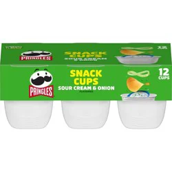 Pringles Snack Cups Sour Cream & Onion Potato Crisps Chips Multipack - 8.8oz/12ct
