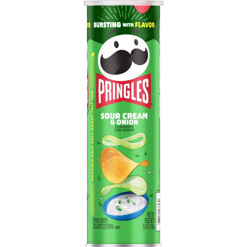 slide 6 of 9, Pringles Sour Cream & Onion Potato Crisps Chips - 5.5oz, 5.5 oz